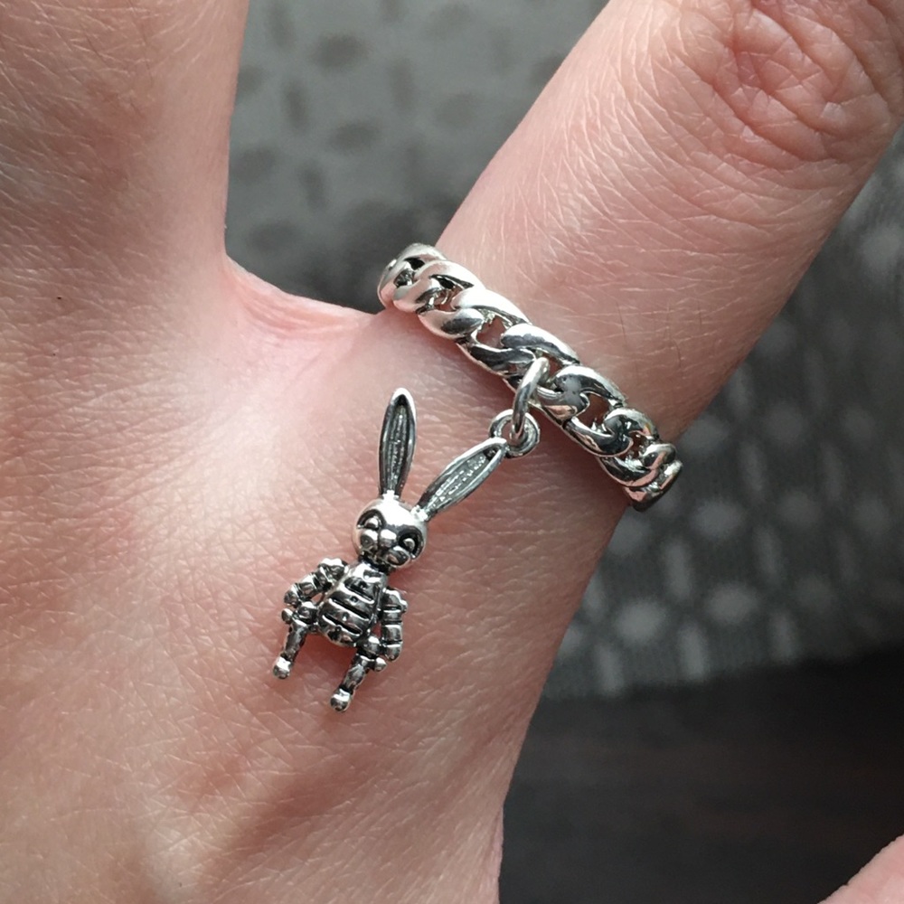 Adjustable Puffy Bunny Ring - Picture 6 of 7